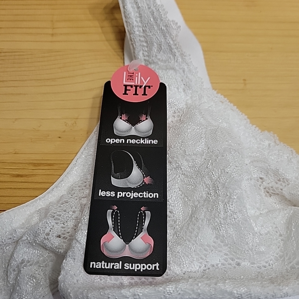Lilyette Comfort Lace Minimizer Underwire Bra 40DDD NEW White - Picture 3 of 5
